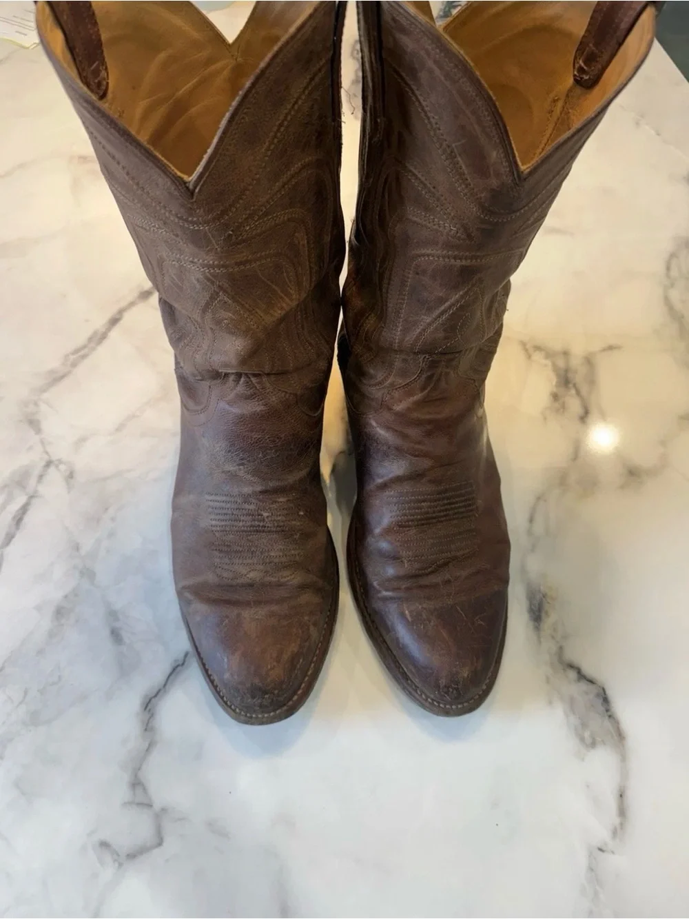 Tecovas Brown Leather Cowboy Boots